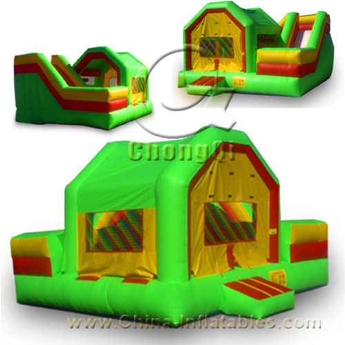 inflatable bouncer and slide combo